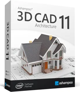 3D CAD Architecture 11 - design Software for house, garden, balcony, photovoltaic, walls - 2D 3D objects for Win 11, 10