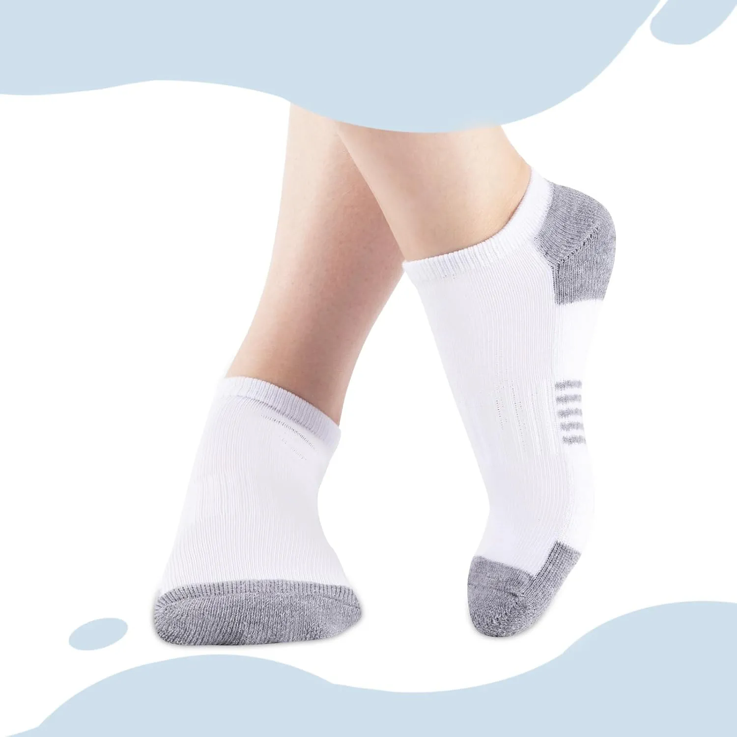 Comfoex 10 Pairs Boys Socks Low Cut Ankle Socks For Kids 8-10 4-6 6-8 Years Old Short Athletic Socks With Cushioned Sole