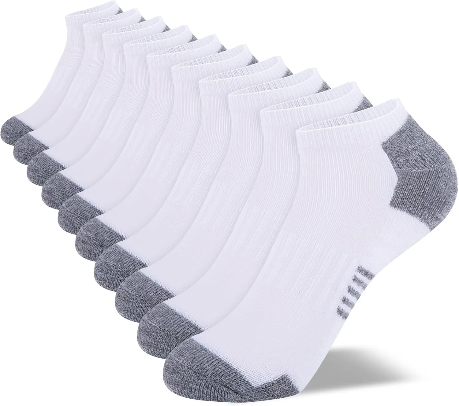 Comfoex 10 Pairs Boys Socks Low Cut Ankle Socks For Kids 8-10 4-6 6-8 Years Old Short Athletic Socks With Cushioned Sole