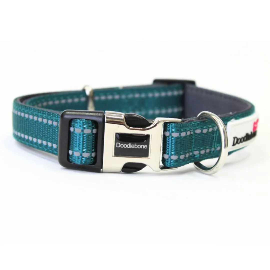 Doodlebone Padded Dog Collar - Teal