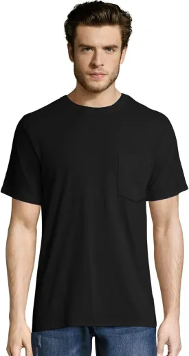 Hanes Men's Workwear Pocket T-Shirt Pack, Moisture Wicking Tee, Odor Control, 2-Pack