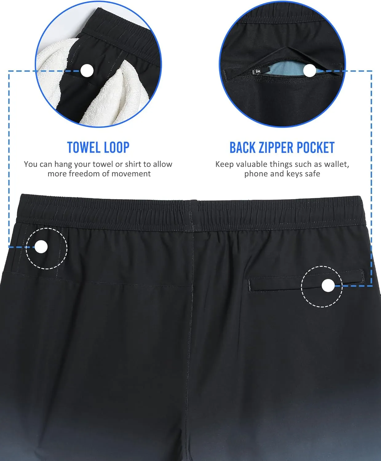 maamgic Mens 5" Gym Running Shorts for Men 2 in 1 Quick Dry Workout Athletic Shorts