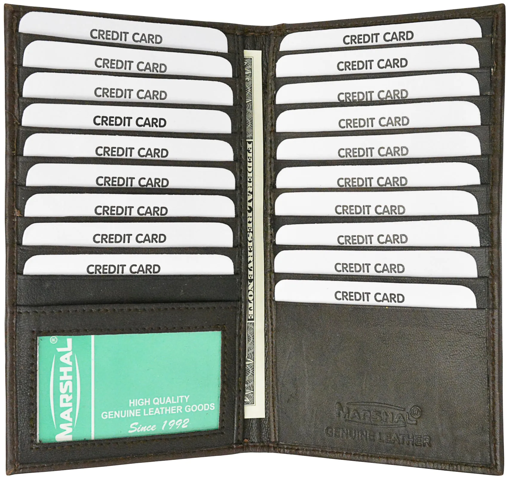 Premium Genuine Leather Bifold Credit Card ID Holder  P 1529