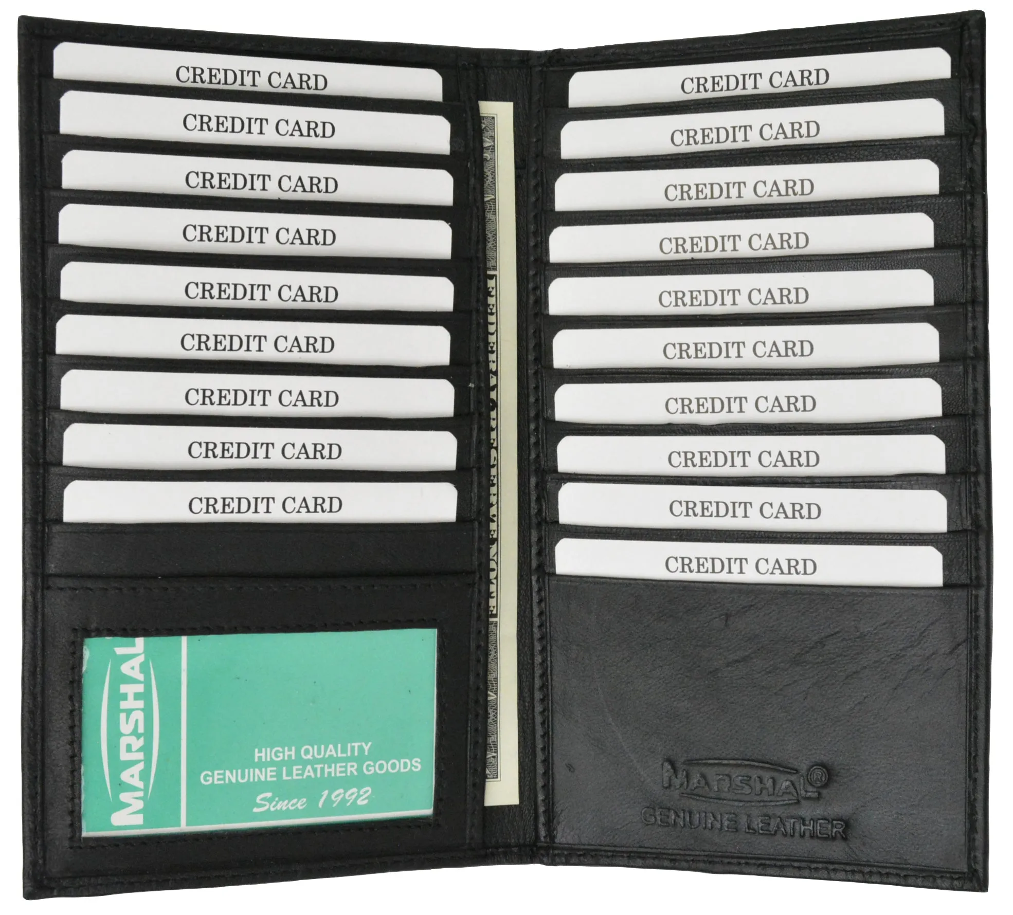 Premium Genuine Leather Bifold Credit Card ID Holder  P 1529