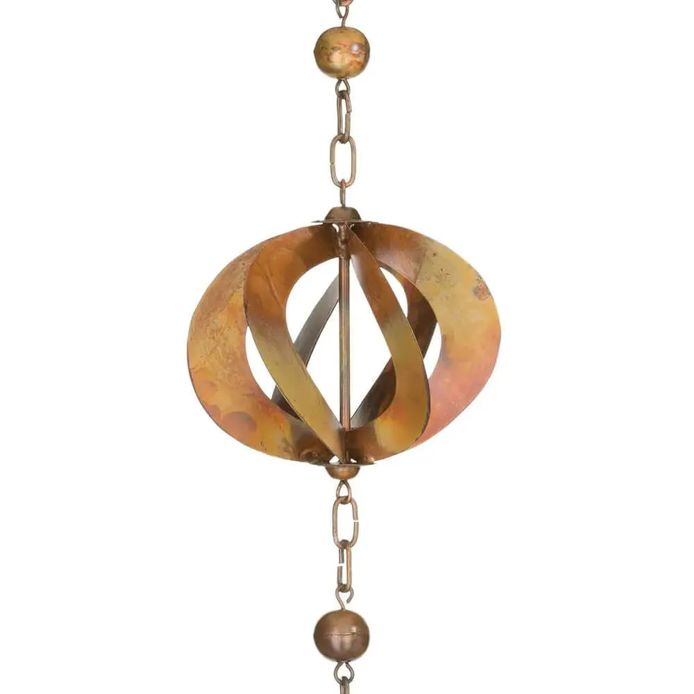 Rain Chain - Copper Spinner