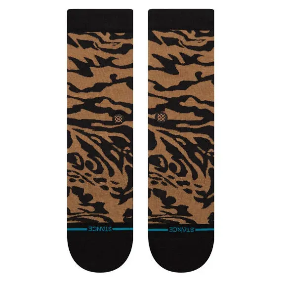 Stance Socks Animalistic Crew - Black / Brown