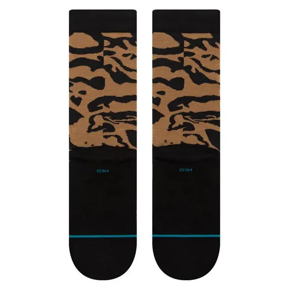 Stance Socks Animalistic Crew - Black / Brown