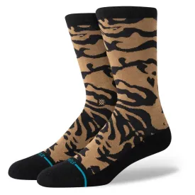 Stance Socks Animalistic Crew - Black / Brown