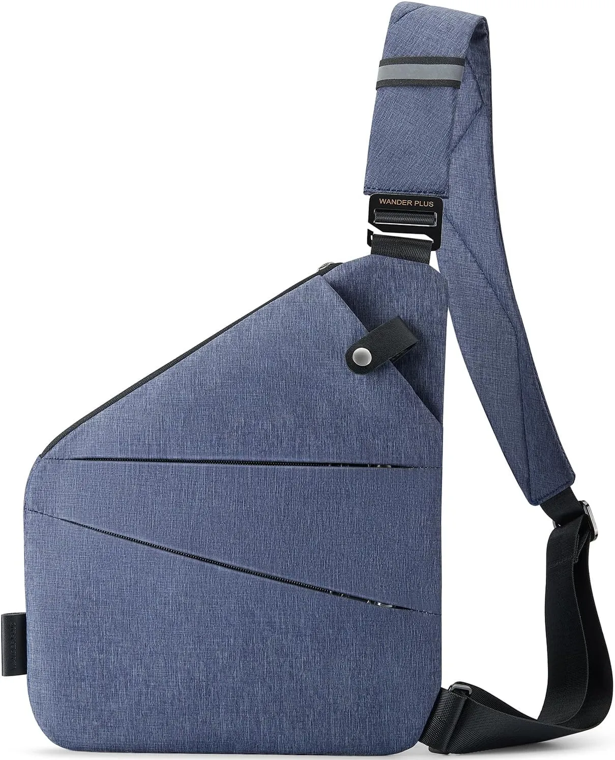 WANDER PLUS? Anti Theft Crossbody Travel Bag for Women Men, Multi-Pocket Crossbody Bag, Slim Sling Bag with Adjustable Strap