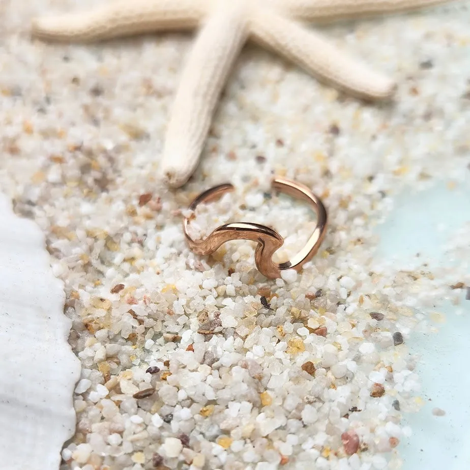 WAVES  - ROSE GOLD / GOLD & SILVER WATERPROOF TOE RINGS