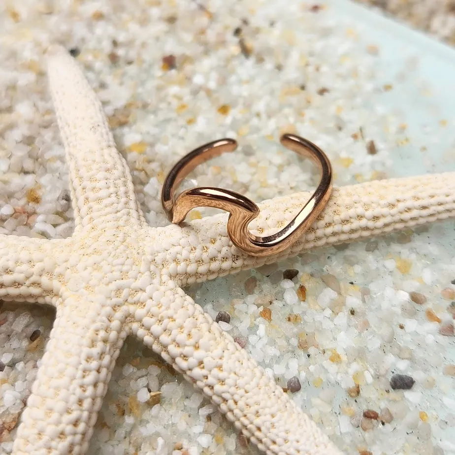 WAVES  - ROSE GOLD / GOLD & SILVER WATERPROOF TOE RINGS