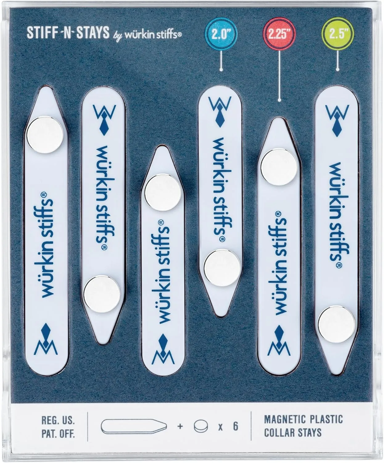 W??rkin Stiffs Plastic Magnetic Collar Stays As Seen on Shark Tank | Stiff-N-Stays Collar Inserts