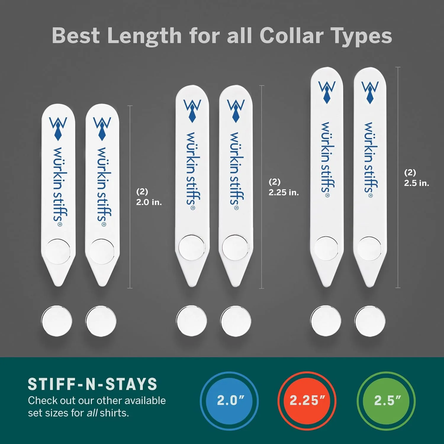 W??rkin Stiffs Plastic Magnetic Collar Stays As Seen on Shark Tank | Stiff-N-Stays Collar Inserts