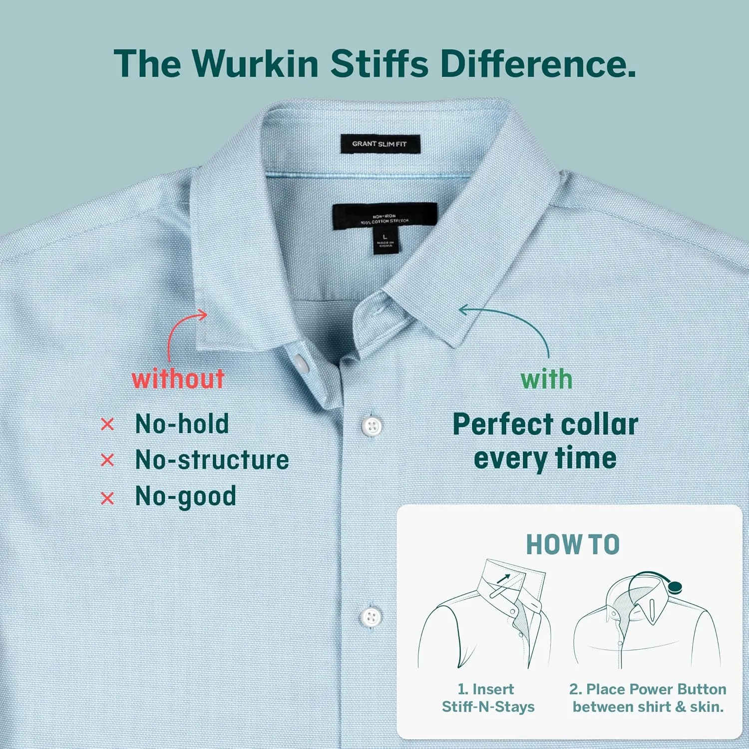 W??rkin Stiffs Plastic Magnetic Collar Stays As Seen on Shark Tank | Stiff-N-Stays Collar Inserts