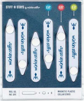 W??rkin Stiffs Plastic Magnetic Collar Stays As Seen on Shark Tank | Stiff-N-Stays Collar Inserts